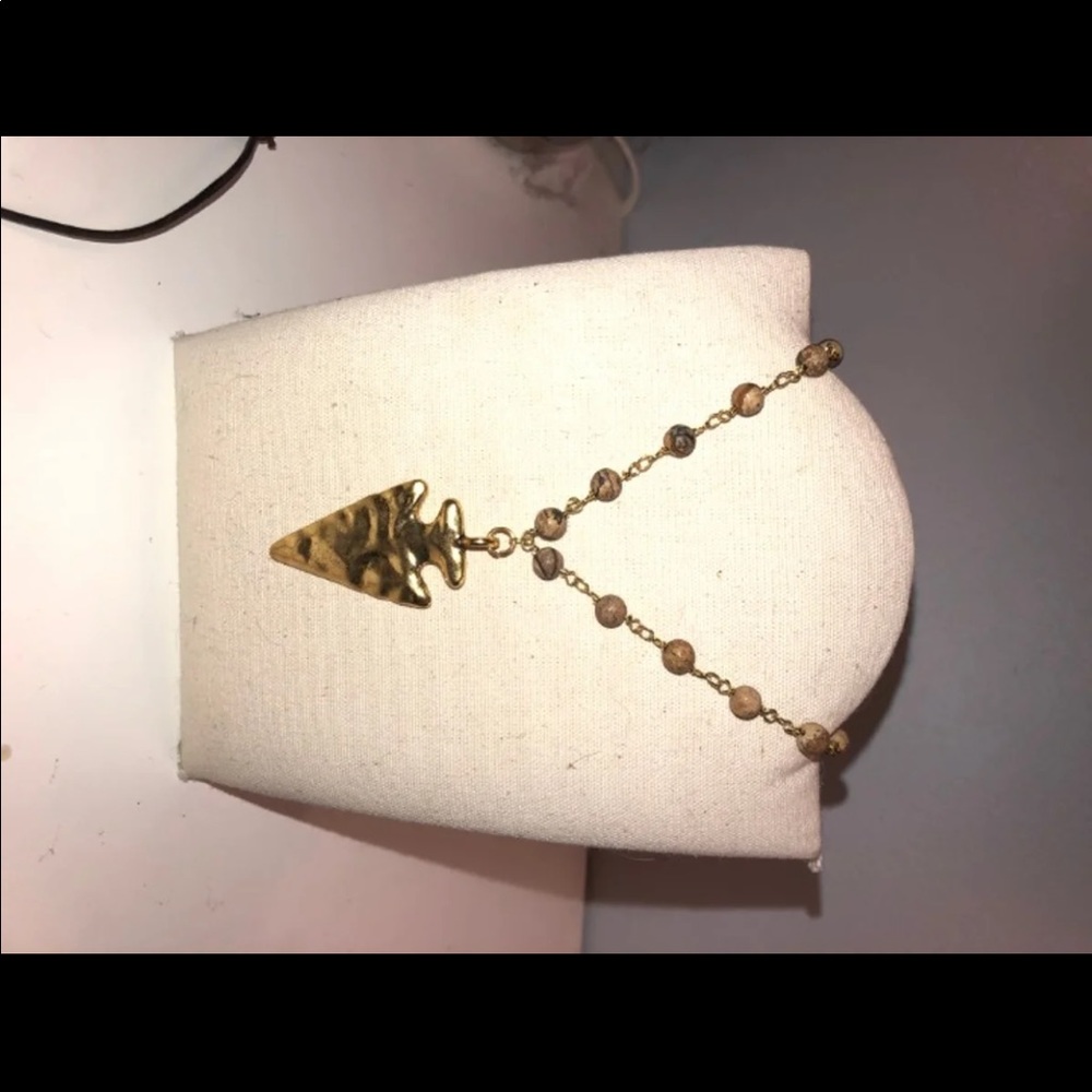 gold beaded necklace